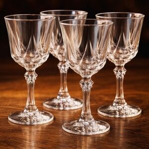Auteuilby Cristal D'Arques - Durand Set Of 4. (6" Tall)
